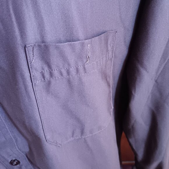 Vintage Menn's large Shirt 1970's Arrow Fairfield Knit Brown Button-Up Shiny - Picture 3 of 5